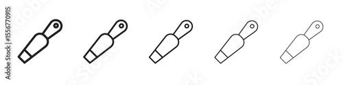 chisel icon thin flat outline style vector sign