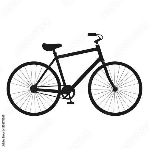 Minimalist black bicycle vector icon perfect for transportation, eco-travel, cycling apps, sports, and healthy lifestyle design projects.