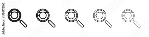data analysis icon thin flat outline style vector sign