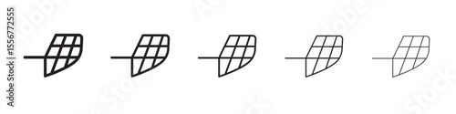 Dog muzzle icon thin flat outline style vector sign