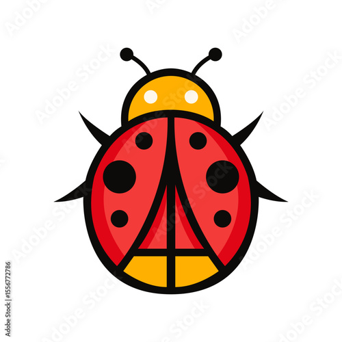 Vector illustration of a ladybug