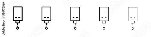 Electrical soap box icon thin flat outline style vector sign