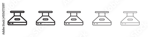 Extractor Hood icon thin flat outline style vector sign