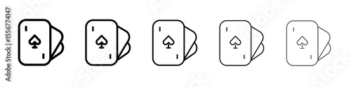 Gambling icon thin flat outline style vector sign