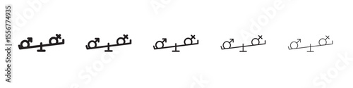 Hormone imbalance icon thin flat outline style vector sign