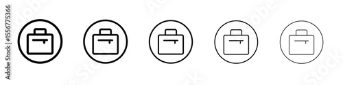 Job opportunity icon thin flat outline style vector sign