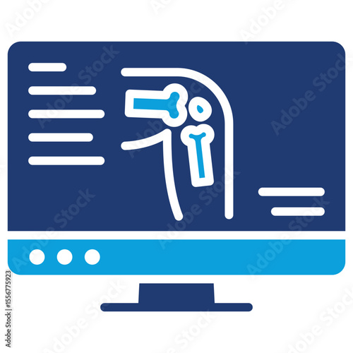 X-Ray Flat Blue Icon