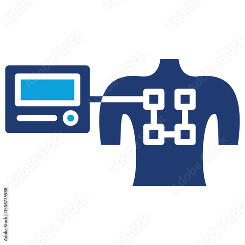 Electrotherapy Flat Blue Icon