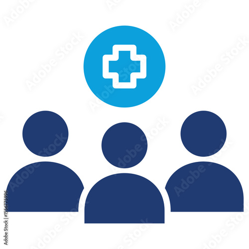 Patient Flat Blue Icon