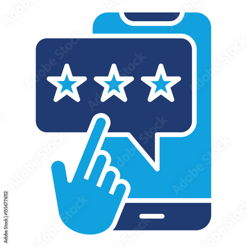 Rate App Flat Blue Icon