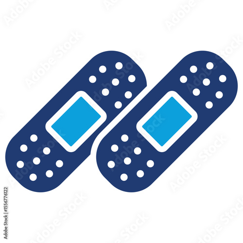 Plaster Flat Blue Icon