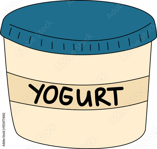 Cute Yogurt Illustration