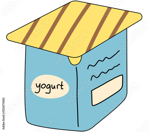 Cute Yogurt Illustration