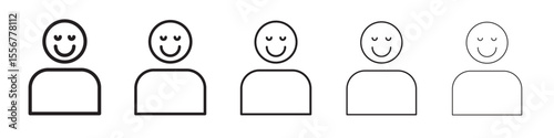 Pleasure icon thin flat outline style vector sign