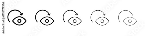 Predict, forecast icon thin flat outline style vector sign