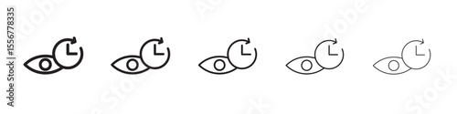 Predict, forecast icon thin flat outline style vector sign