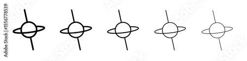 quasar icon thin flat outline style vector sign