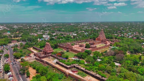 Brihadeshwara Temple in Tanjore, Tamil Nadu, India.