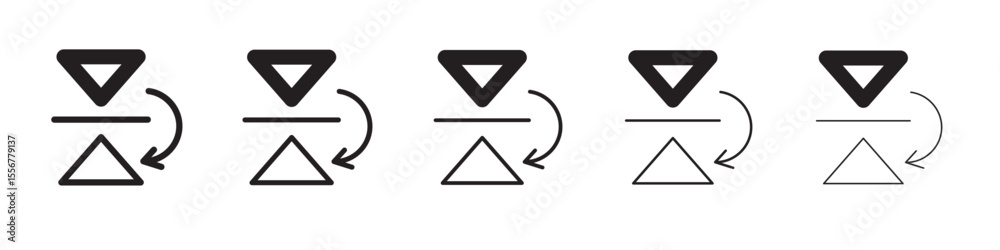 Reflect tool icon thin flat outline style vector sign Reflect tool icon thin flat outline style vector sign