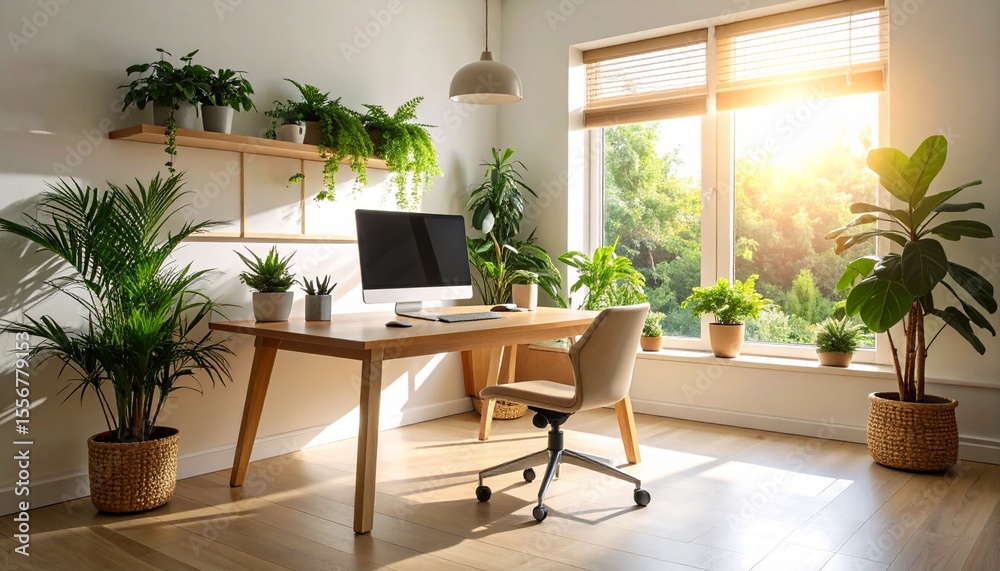 Fototapeta premium Cosy home office interior.