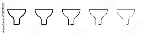 refinement icon thin flat outline style vector sign