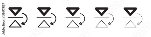 Reflect tool icon thin flat outline style vector sign