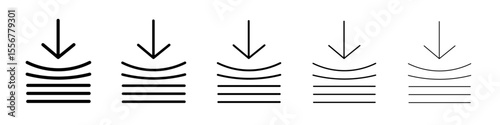 Resilience icon thin flat outline style vector sign