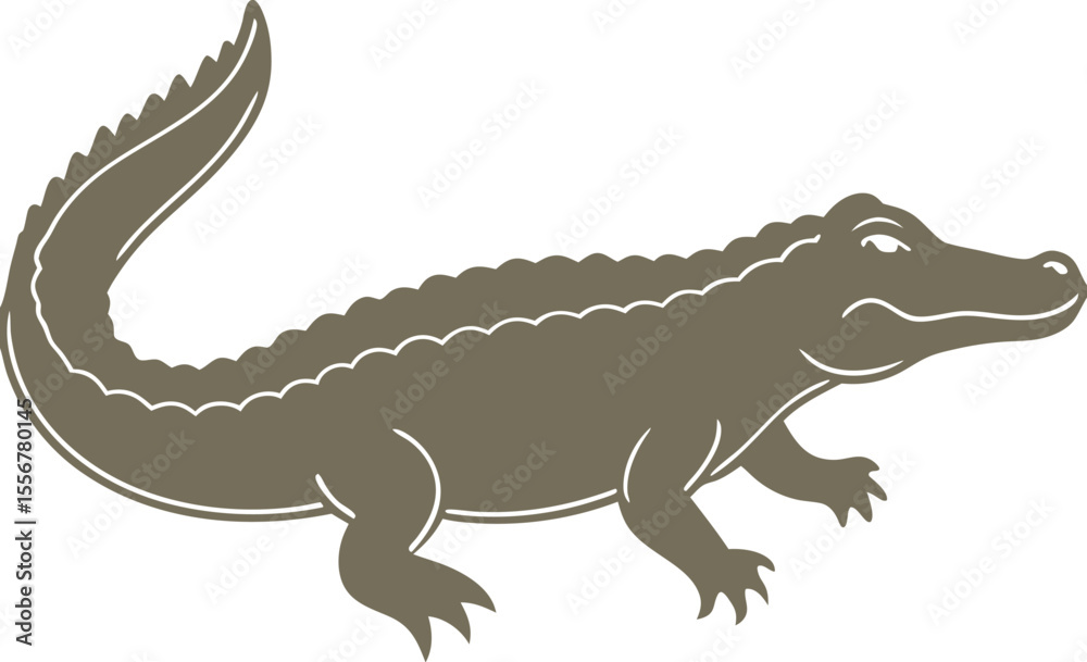 Fototapeta premium crocodile isolated on white