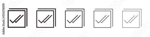 select element icon thin flat outline style vector sign