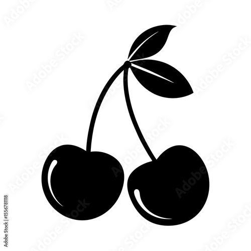 vector illustration of cherries