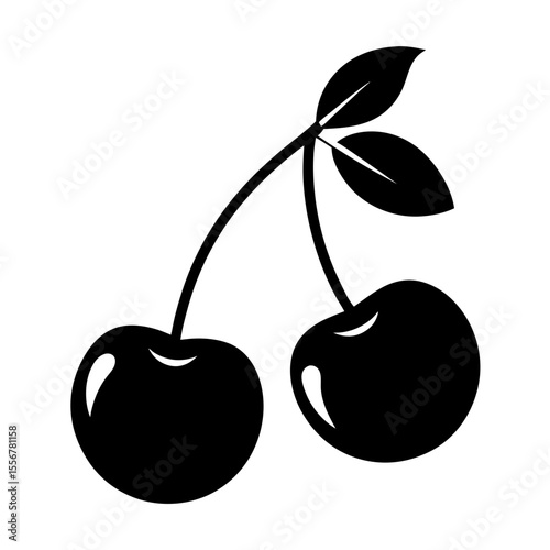 vector illustration of cherries