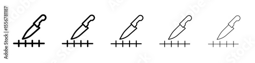 Surgery icon thin flat outline style vector sign
