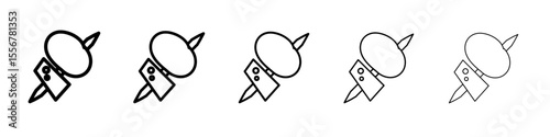 tapas icon thin flat outline style vector sign