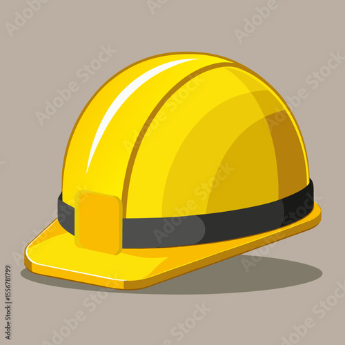 Construction Hat  Yellow Hard Hat  Industrial Safe (3) | Minimalistic Vector Illustration for Nature, Kids & Decor Themes