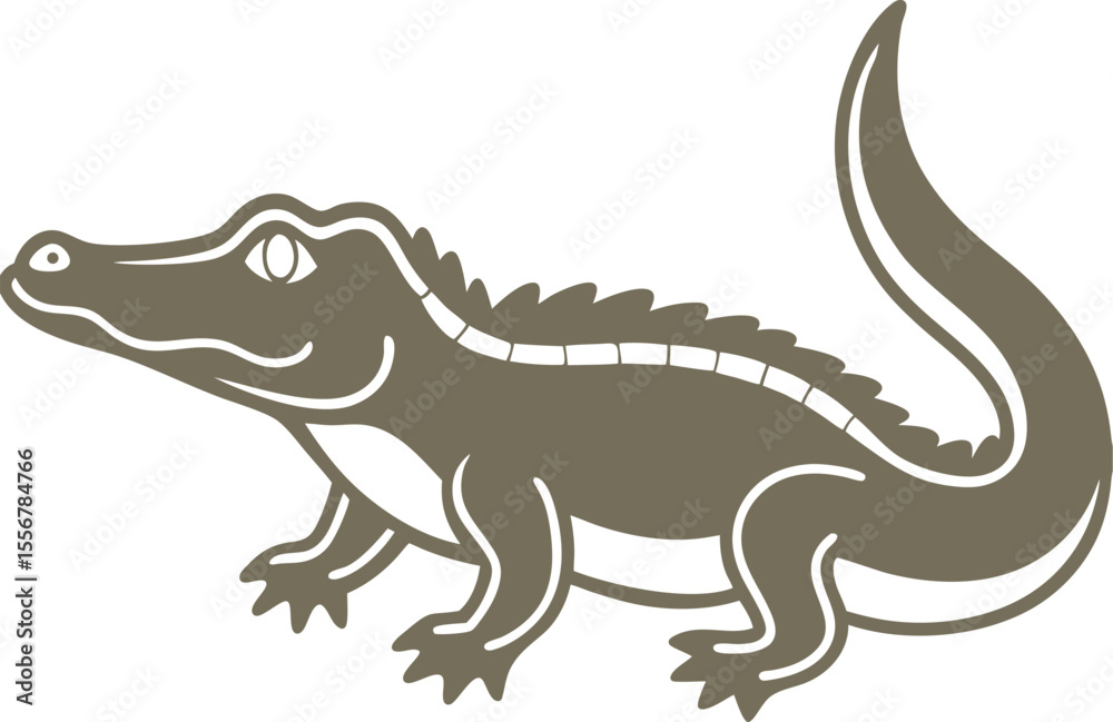 Fototapeta premium Crocodile Vector Illustration