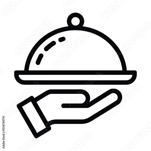 Restaurant Service Elegant Food Presentation Icon