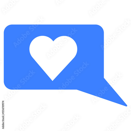 Wallpaper Mural blue speech bubble with love Torontodigital.ca