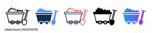Coal Mining multiple icon