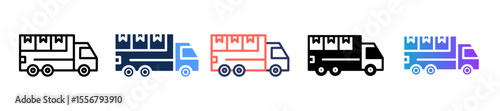 Logistics Delivery multiple icon