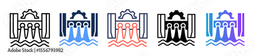 Hydroelectric multiple icon