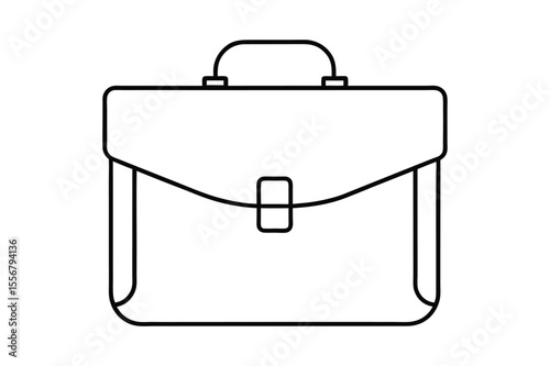 Business man Office black briefcase icon