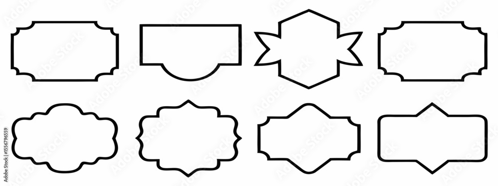 Obraz premium Vintage frames, banners, shapes, labels set vector