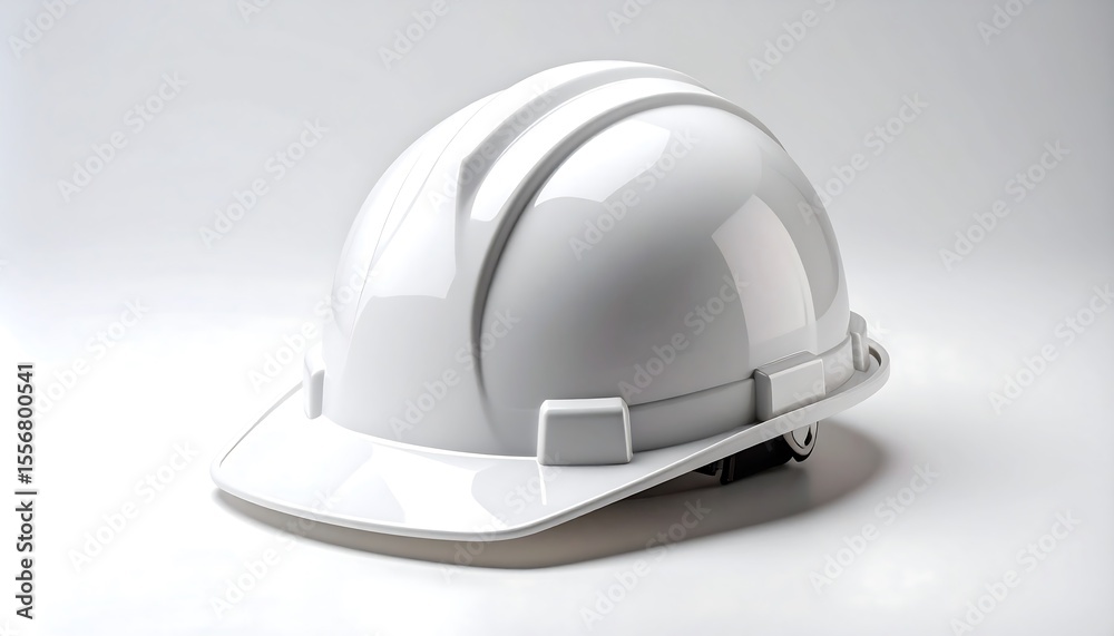 White safety helmet on a plain background White safety helmet on a plain background