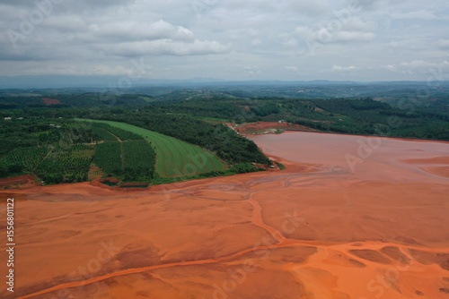 Construction site and aluminum bauxite mining plant