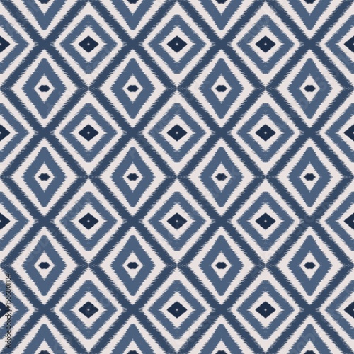 Geometric pattern featuring a series of interlocking diamond shapes.