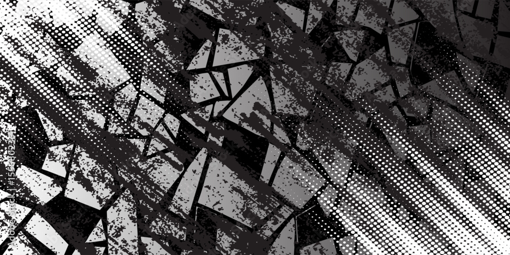 black white brush pattern banner car sticker sporty lines abstract black white color combination grunge brush pattern modern motorsport racing design