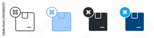 Expired Icon Set Multiple Style. Designed In Outline, Blue, Glyph, Dual Tone