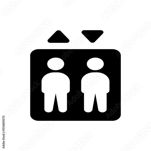 Illustration of a synthesizer with a screen and keys in black on a white background in a simple style