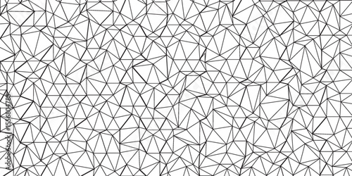 Abstract of simple gray line triangle pattern geometric background. Seamless geometric polygonal repeatable pattern swatch background, Trendy design vector background for web backdrop orpaper print.