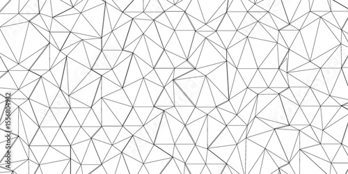Abstract of simple gray line triangle pattern geometric background. Seamless geometric polygonal repeatable pattern swatch background, Trendy design vector background for web backdrop orpaper print.